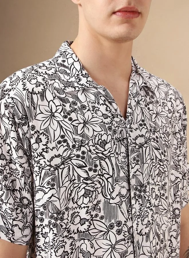 Dennis Lingo Men’s Relaxed Fit Multi Colour Rayon Shirt – Classic and Comfortable