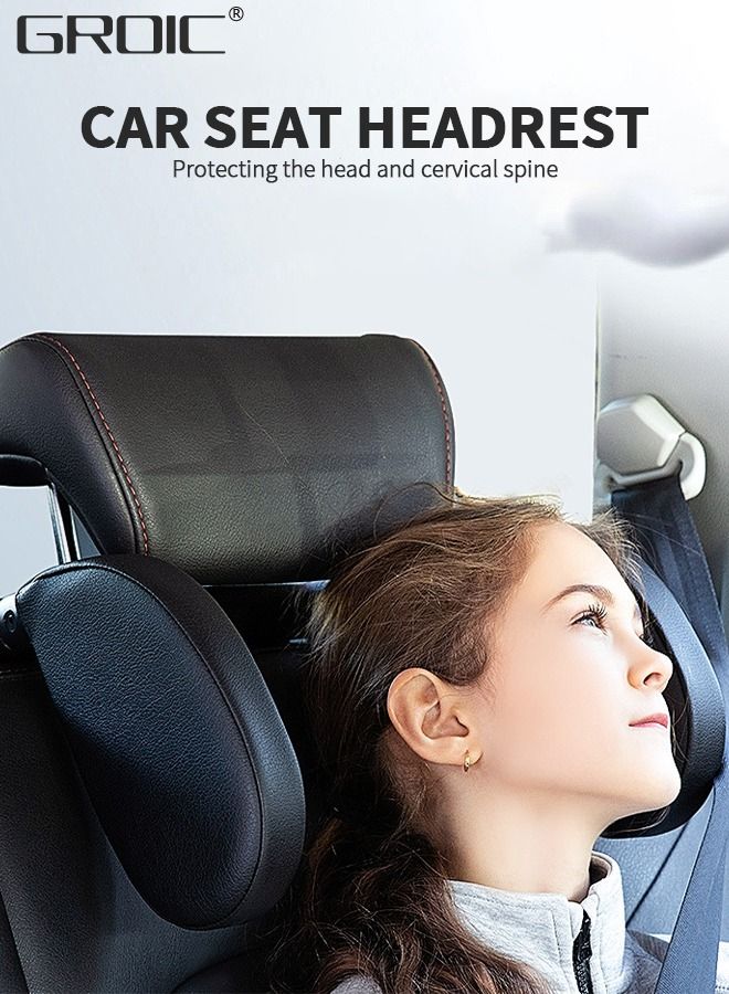 GROIC Car Headrest Pillow, 180° Adjustable, U- Shaped Design, Head, Neck Support Pillow, Travel Sleeping Car Headrest, Suitable for Kids and Adults,Head Neck Support Detachable, Car Interior - Image 2