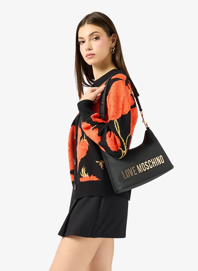 Love Moschino logo top handle zip through sholder bag