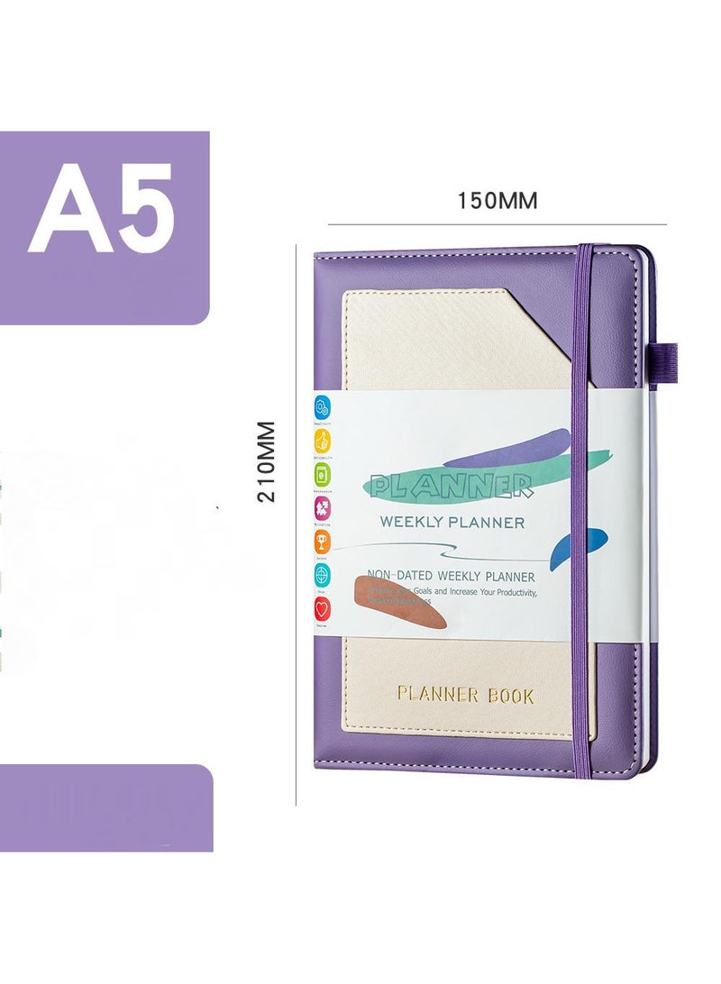 إسكدنيا خطة خطة خطة خطة الأسبوع A5 دفتر الملاحظات ، بما في ذلك 6 ملصقات الخطة - Image 2