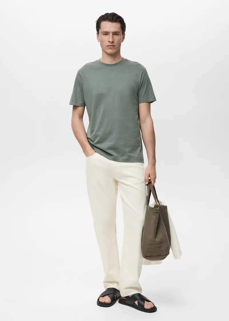 Mango Man 100% cotton slim-fit t-shirt