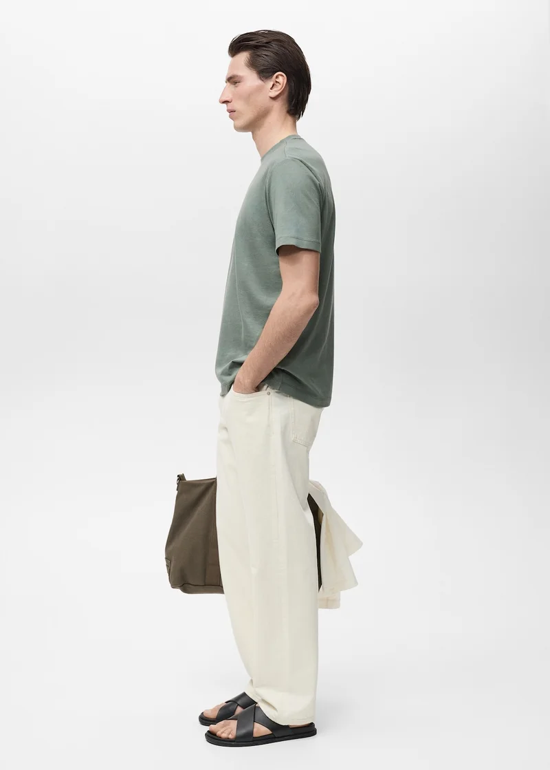 Mango Man 100% cotton slim-fit t-shirt