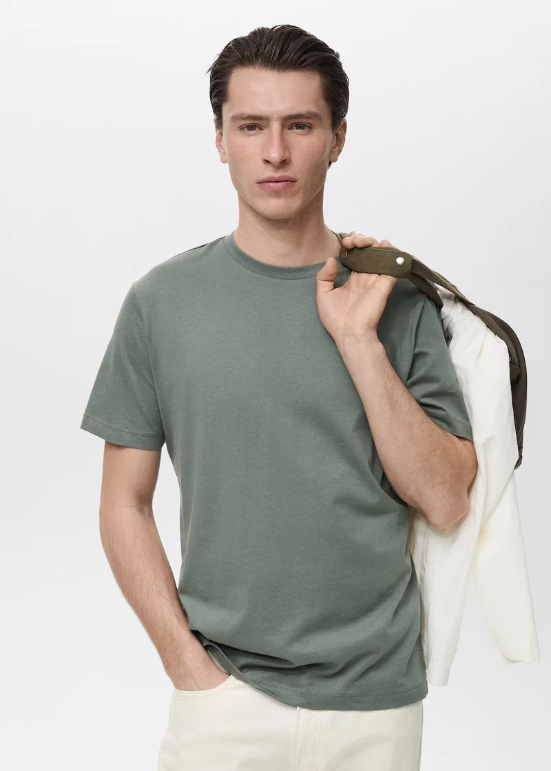 Mango Man 100% cotton slim-fit t-shirt