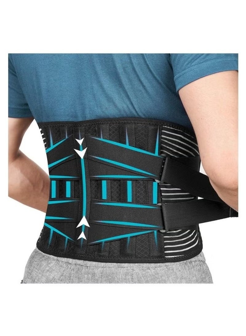 OMEVE Back Brace, Lower Back Pain Relief with 7 Stays, Adjustable Back Support Belt for Work, Back Brace for Lower Back Pain Relief,Anti-skid Lumbar Support for Sciatica Scoliosis for Men and Women S code - Image 1