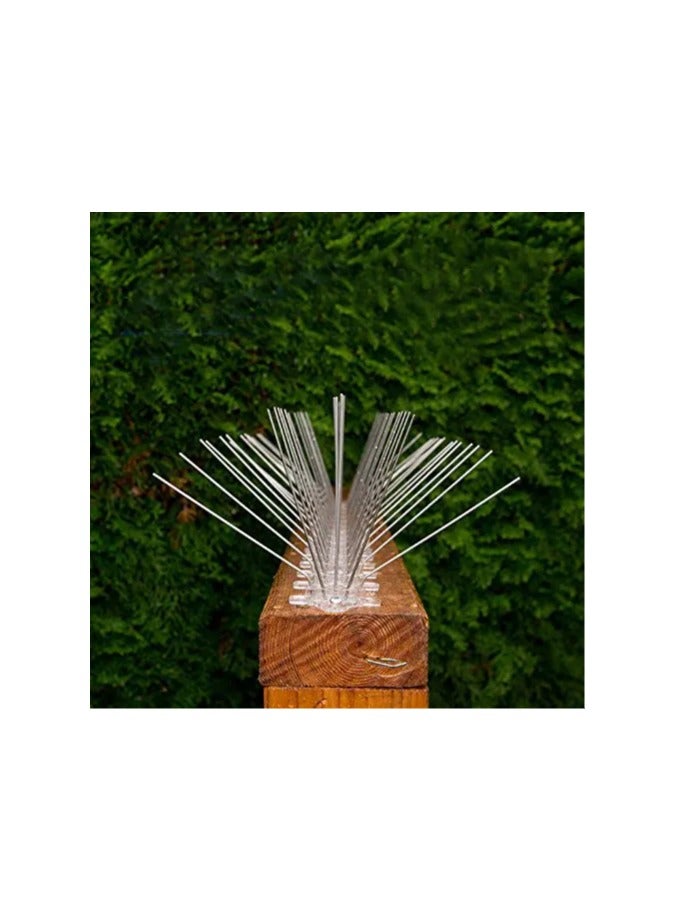 Duravel Bird Spikes -Stainless Steel 5-Pin Bird Repellent Spikes, Comes Assembled, Covers (Pack-Of 8) - Image 3