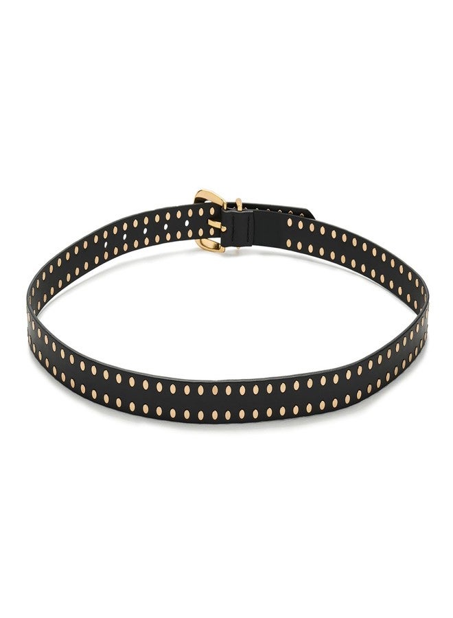 Made Well Madewell Womens Clean Western Flat Stud Belt, True Black, X-Large - Image 2