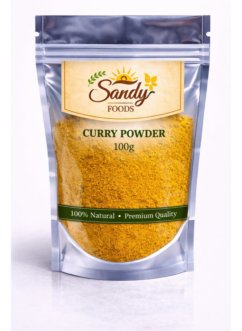 Sandy Foods Curry Powder 100g  بهارات كاري ناعمة طبيعي 100%  نكهة هندية مميزة  جودة عالية - Image 1