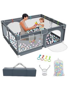 Arabest Baby Playpen, Playpen for Babies and Toddlers,150*180*68 cm Baby Play Pen for Toddler,Sturdy Safety Baby Fence with Anti-Slip Base, Play Yard Indoor Outdoor Kids Activity Center  - Image 1