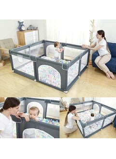 Arabest Baby Playpen, Playpen for Babies and Toddlers,150*180*68 cm Baby Play Pen for Toddler,Sturdy Safety Baby Fence with Anti-Slip Base, Play Yard Indoor Outdoor Kids Activity Center  - Image 2