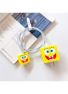2024 Four-piece Charger Protective Cover For Apple 15 Fast Charging Protective Cover 18W/20W Charger-Specifications:30. Sponge (set Of Four) Big And Small Heads + 1.4m Wire Rope + Tie
