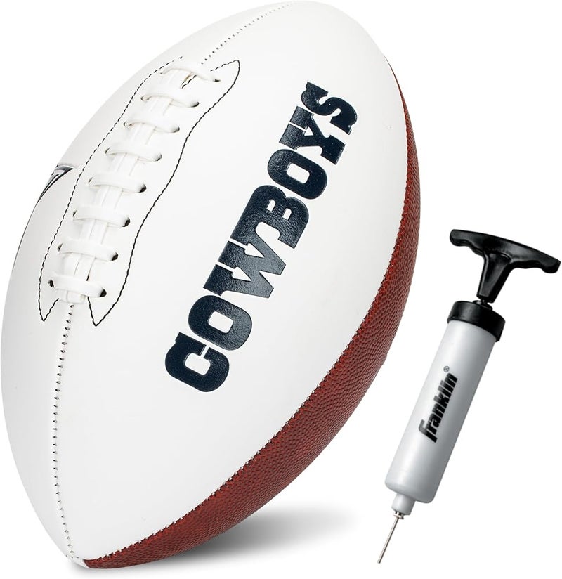 Franklin Sports NFL Autograph Football - Official Size White Panel Souvenir Football for Autographs + Signatures - NFL Team Fan Shop Memorabilia Football for Display - Image 1