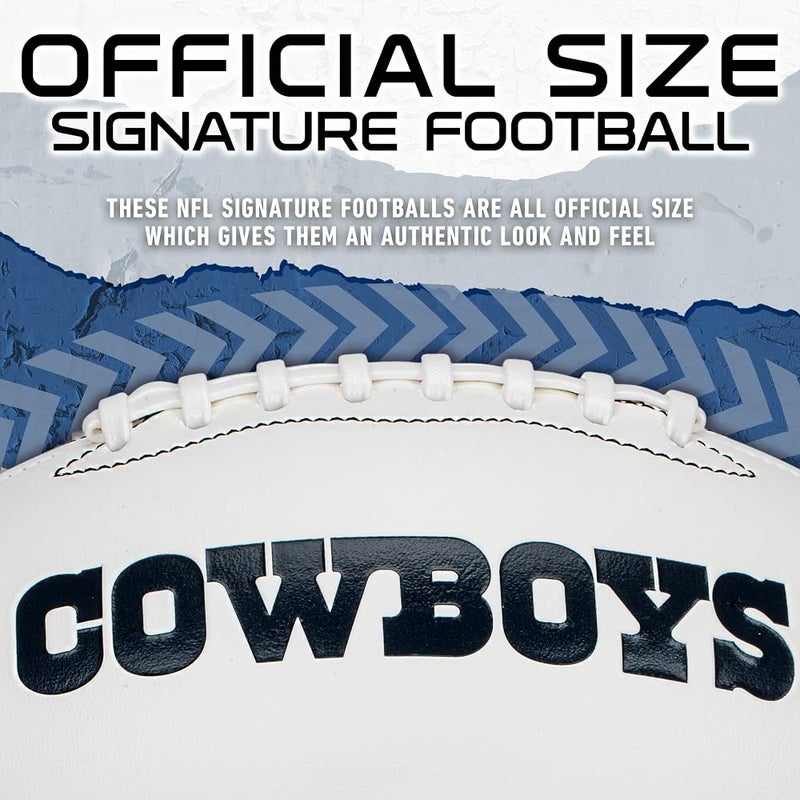 Franklin Sports NFL Autograph Football - Official Size White Panel Souvenir Football for Autographs + Signatures - NFL Team Fan Shop Memorabilia Football for Display - Image 4