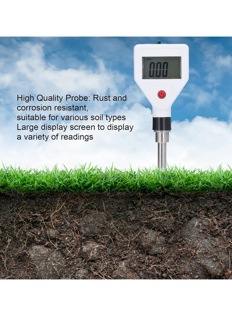 جي جوت جهاز قياس الموصلية الكهربائية للتربة، جهاز محمول لاختبار النباتات المزروعة في أصيص، جهاز رقمي لاختبار الموصلية الكهربائية للزهور، للحديقة - Image 2