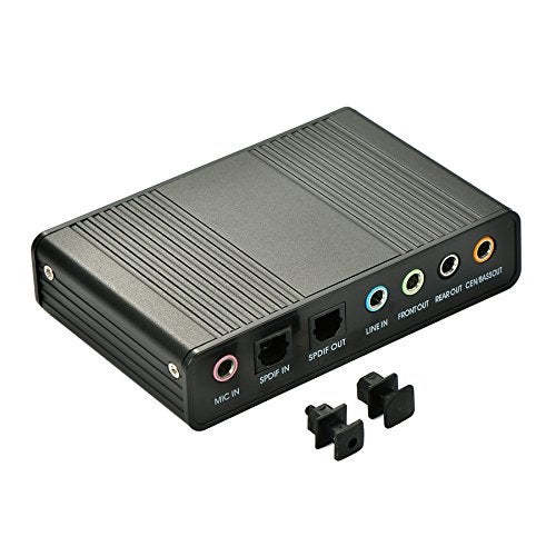 Optimal Shop Sound Card,Optimal Shop 6 Channel External Sound Card USB 2.0 External 5.1 Surround Sound Optical S/PDIF Audio Sound Card Adapter for PC Laptop Recording Compatible with Windows 10/8/7/ XP - Image 2
