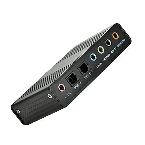 Optimal Shop Sound Card,Optimal Shop 6 Channel External Sound Card USB 2.0 External 5.1 Surround Sound Optical S/PDIF Audio Sound Card Adapter for PC Laptop Recording Compatible with Windows 10/8/7/ XP - Image 4