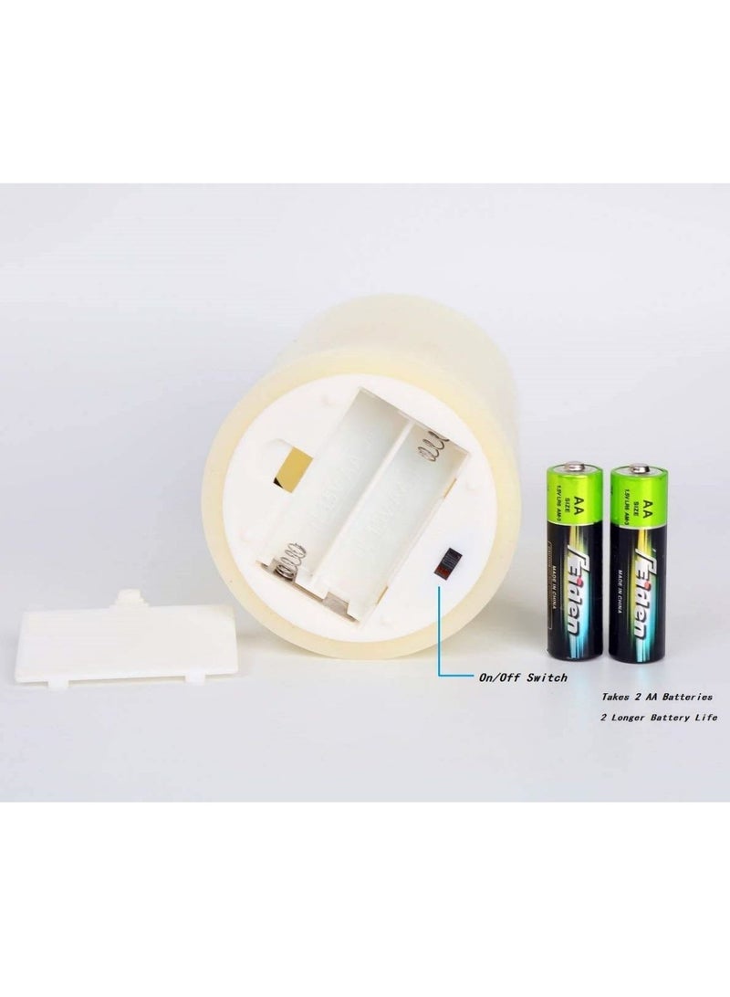 Cool Baby COOLBABY Off-White Flameless Candle with Remote Flicker Simulation Real Candle LED Battery Candle 3-Piece Set  - Image 3