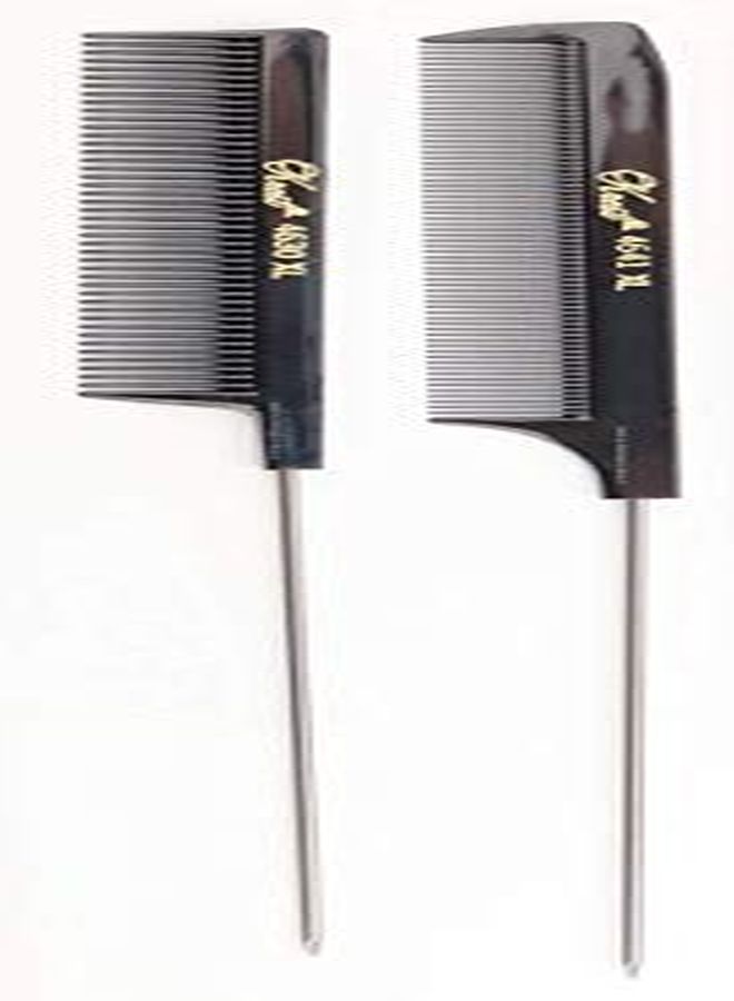 Krest Pintail Combs Weaving Foiling Fine Tooth Rattail Hair Comb Xl. 2 Pc. - Image 1