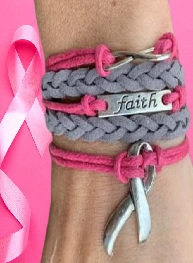 Infinity Collection Hope and Faith Bracelet Jewelry | Cancer Awareness Red and Brown Ribbon Bracelet | Bracelet with Golden Plate Infinity Sign | Survivor Gift for Women - Image 3