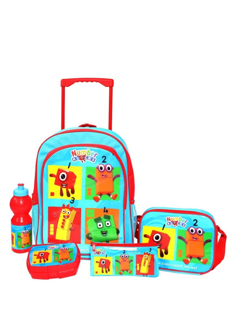 نمبر مجموعة حقيبة عربة بلوكس 5 في 1 مع ملحق