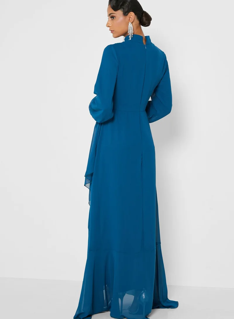 Khizana Frill Detail Flare Dress