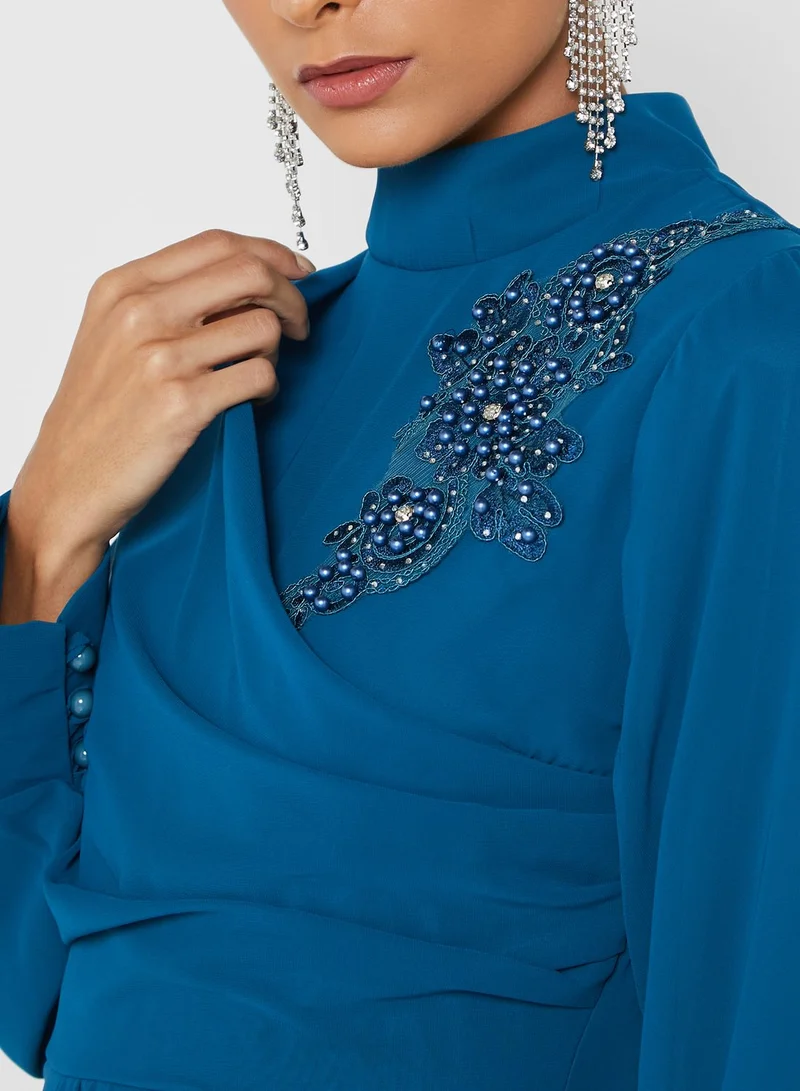 Khizana Frill Detail Flare Dress