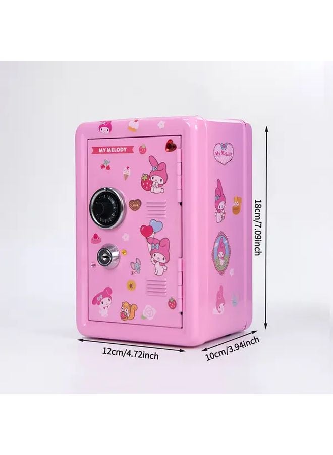 Sanrio Mini Metal Safe Pochacco Coin Storage Password Lock Dual Keys Desktop Organizer - Image 4
