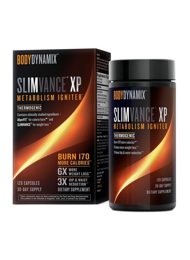 BodyDynamix Slimvance XP Metabolism Igniter, Botanical Diet Support, Advanced Thermogenic, Burn More Calories, Weight & Fat Loss, Energy, Focus, For Men & Women, Proven Ingredients & Caffeine, 120 Count, 30 Svg  - Image 1