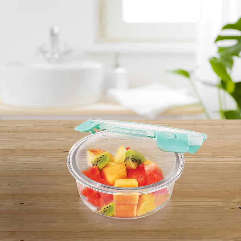 Allo Allo Foodsafe Gift Box Combo 6 PC (Set of 3 Square 310ml, Set of 3 Round 390ml) | Microwave 450°C Oven Safe Bakeware Glass Container with Break Free Detachable Locks |  - Image 4