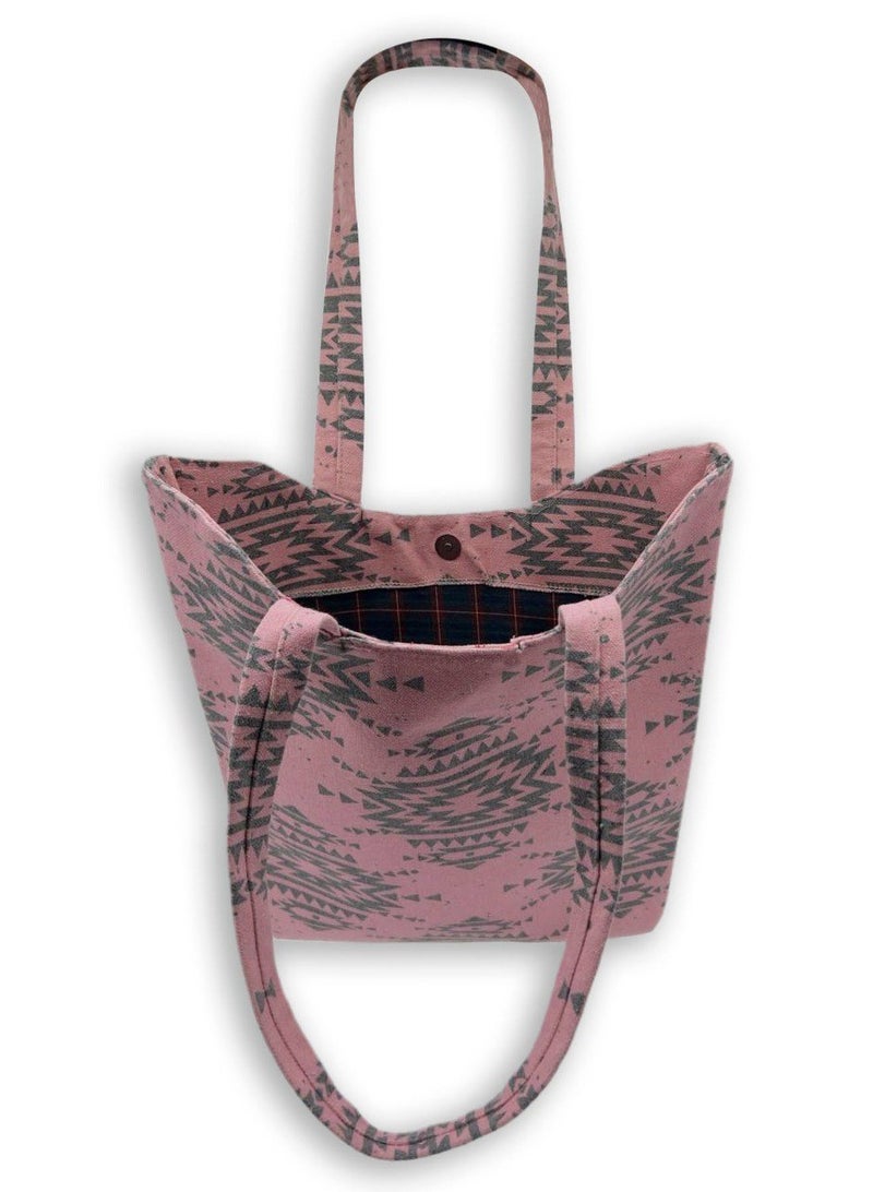 Gharibo Bags casual printed linen tote bag W230011C  - Image 3