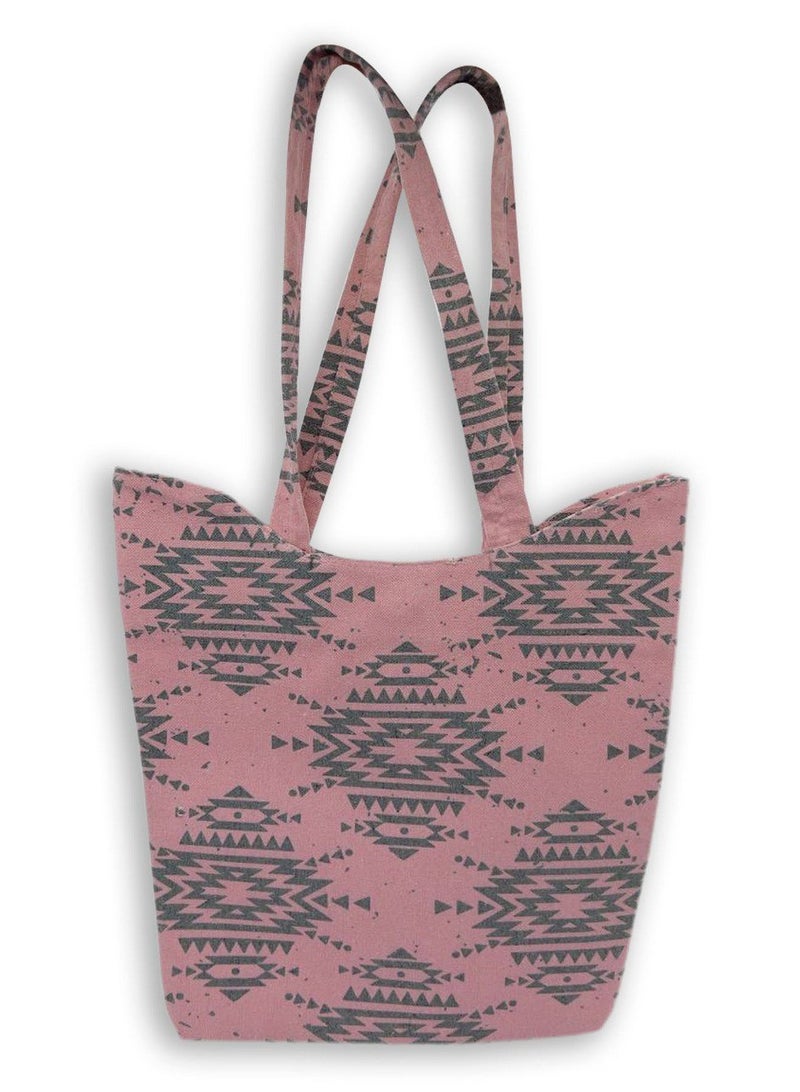 Gharibo Bags casual printed linen tote bag W230011C  - Image 2