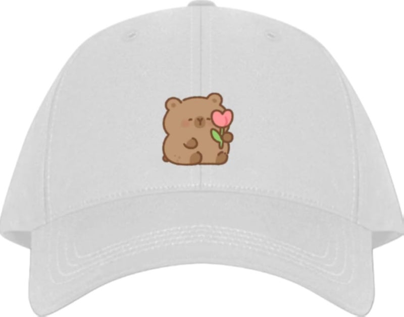 bear Baseball cap White 2