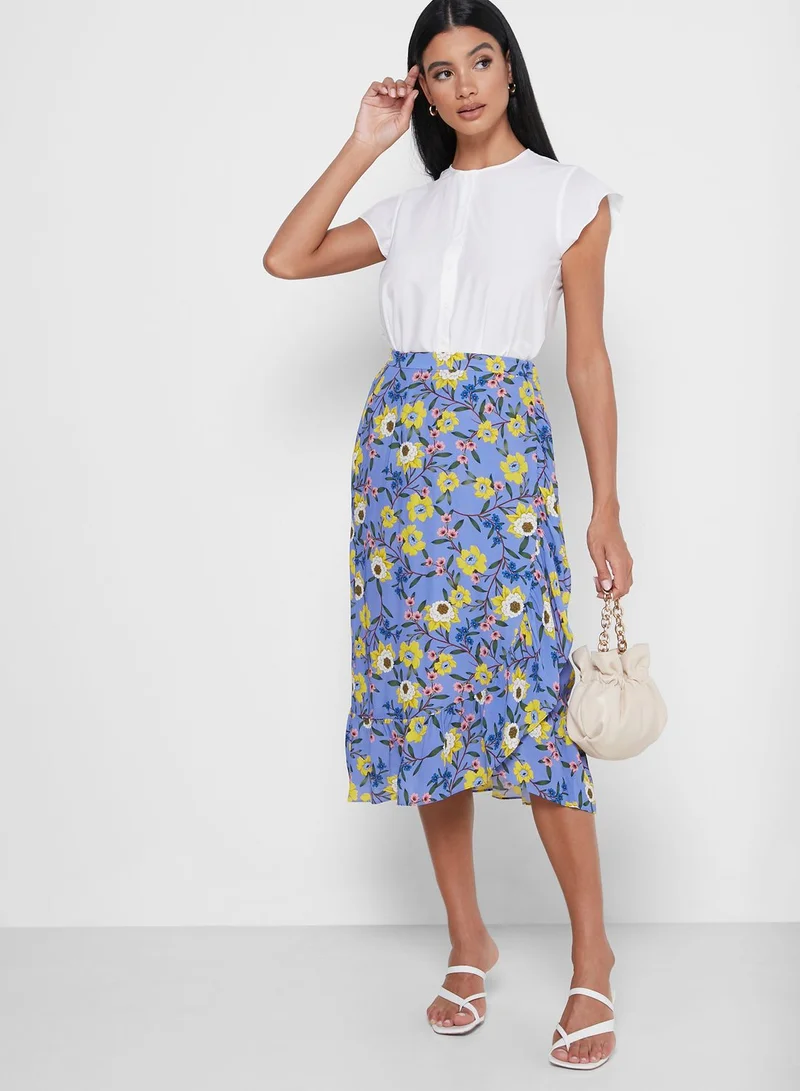 French Connection Printed Midi Skirt