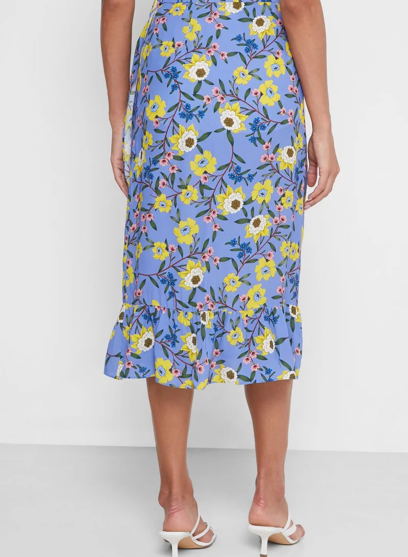French Connection Printed Midi Skirt