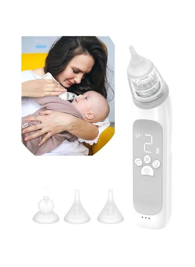 جونيس Automatic Nose Cleaner with 4 Silicone Nose Tips & 3 Levels of Suction & Music Soothing Function Rechargeable Portable (Grey)  - Image 1