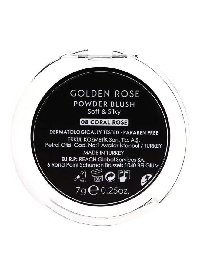 Golden Rose Powder Blusher 08 Coral Rose 08 Coral Rose - Image 3