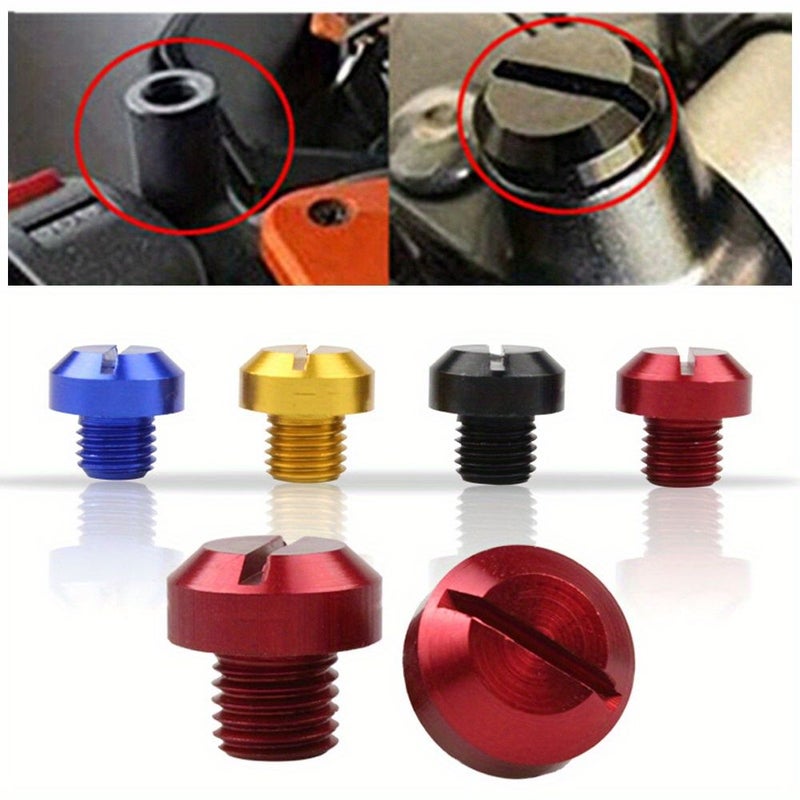 Set Of 2 Blue Rust Resistant Motorcycle Screws For M10 Rearview Mirror Holes With Rearview Mirror Bracket As Motorcycle Additions - Image 1
