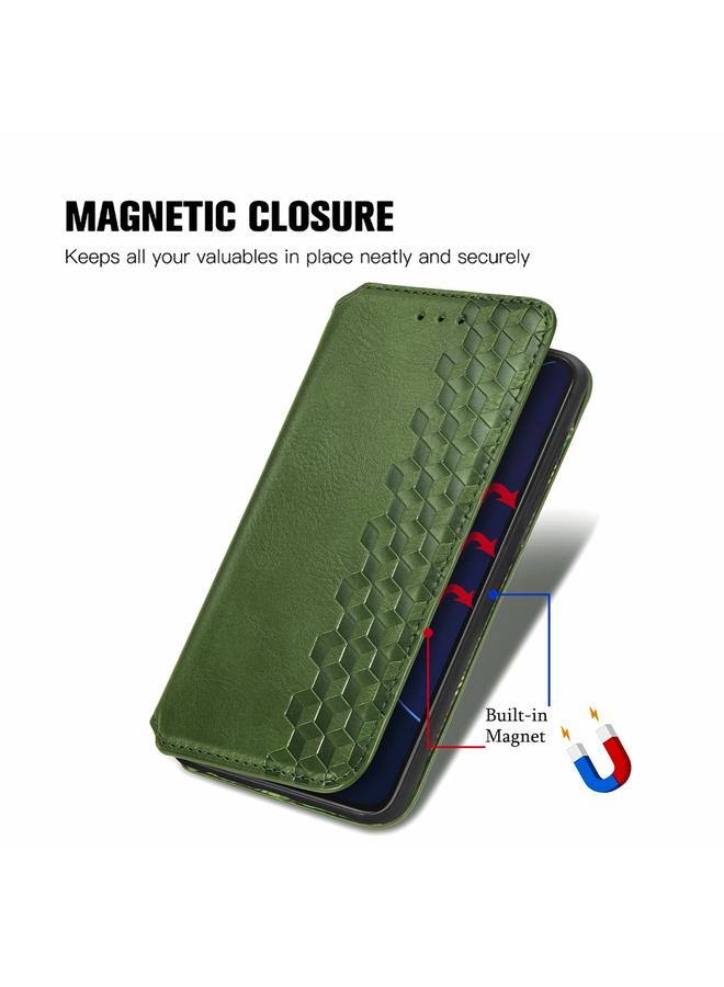 S-TOP Case For Asus Zenfone 8 Flip Cubic Grid Pressed Horizontal Flip Magnetic PU Leather Case with Holder & Card Slots & Wallet - Image 5