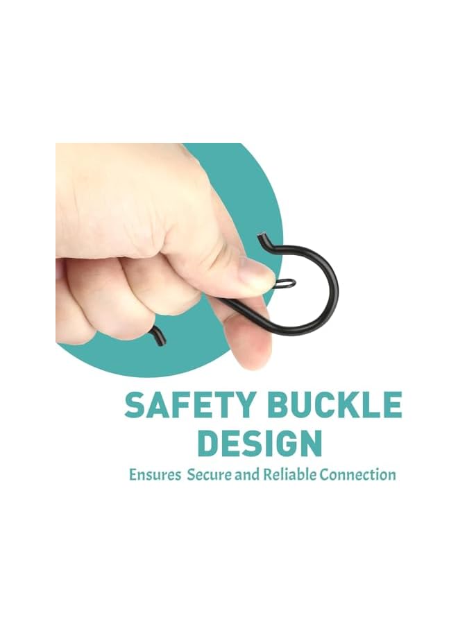 Green Tiger 100 Pcs S Hooks Hanging Safety Buckle, 3.5 Inch Stainless-Steel Heavy-Duty S Hooks, Kitchen Pot Rack Hooks, Closet Hooks for Hanging Kitchen Utensil, Pots and Pans, Clothes, Plants, Towels, Bags - Image 3