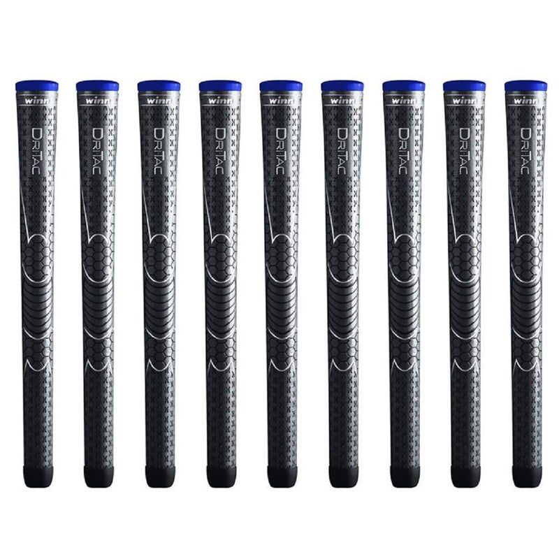 Winn Dri-Tac Midsize (+1/16") Dark Gray - 9 Piece Golf Grip Bundle - Image 5
