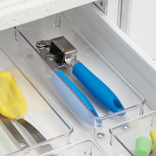 InterDesign iDesign Linus BPA-Free Plastic Drawer Organizer - 3.25" x 9.75" x 2.25", Clear - Image 4