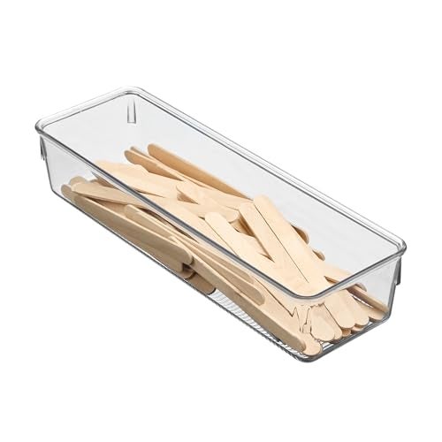 InterDesign iDesign Linus BPA-Free Plastic Drawer Organizer - 3.25" x 9.75" x 2.25", Clear - Image 1