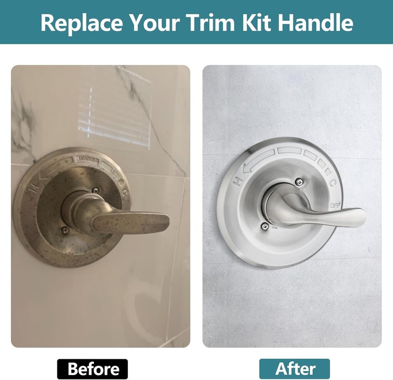 Ultrimkit Delta Shower Handle Replacement for Delta 13/14 Series Tub Faucet RP48717 (Brushed Nickel) - Image 3