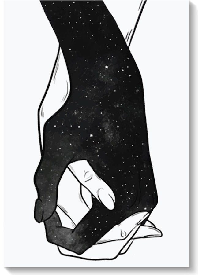 RYN لوحة فنية جدارية متعددة الألوان بعنوان "أيدي الحب" 40×60 سم - Image 1