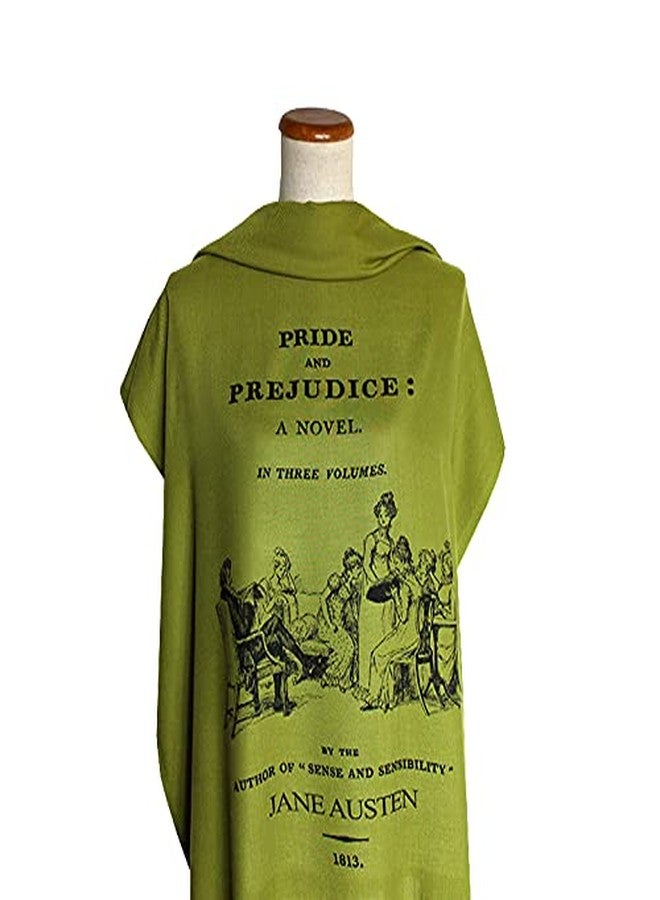 Universal Zone Pride and Prejudice by Jane Austen Shawl Scarf Wrap (Olive Green) - Image 3