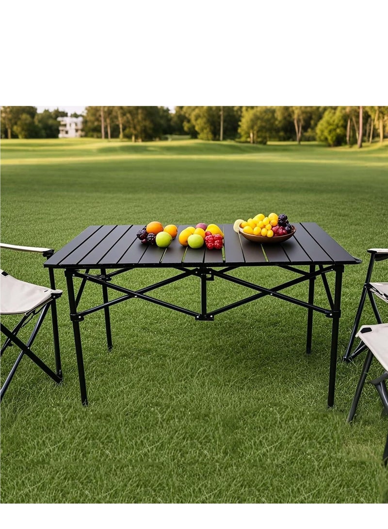 CIMIA Folding Camping Table, Portable Beach Table,with Portable Bag，Suitable for Indoor, Outdoor, Camping, Backyard, Party, Patio, The Black Camping Table at The Beach  - Image 3
