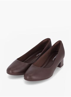 Piccadilly Women Round Toe Slip-On Shoes with Block Heels  - Image 1