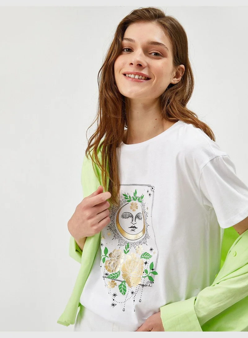 KOTON Printed T-Shirt Cotton