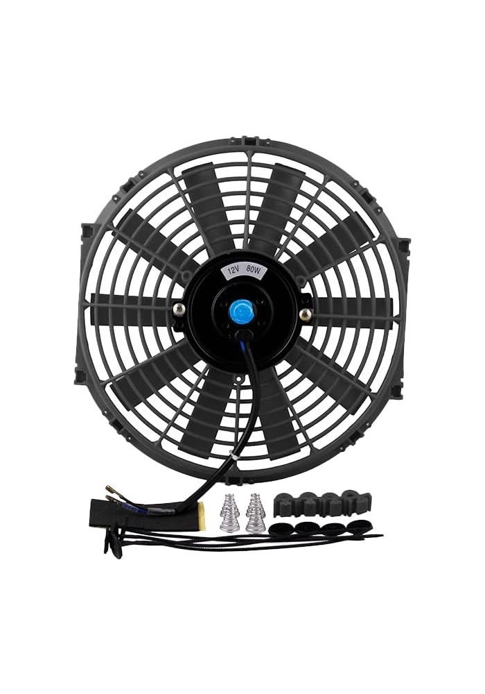MASO Universal Electric Radiator Fan 12V 80W - Image 1