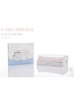 Iflin Baby My Favorite Bamboo Muslin 30"x30" (4 Pcs.) - Playful Stripes  - Image 1
