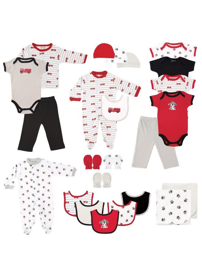 Luvable Friends Unisex Baby Layette Gift Cube, Fire Truck, 0-6 Months - Image 1